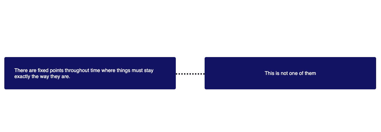 Two column grid, with columns connected with a dotted line